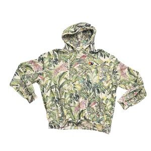 Aviator Nation Tropical Jungle Hoodie - Green and Cream